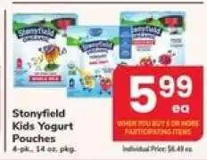 Safeway Stonyfield Kids Yogurt Pouches offer
