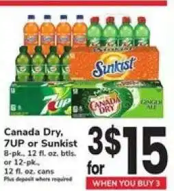 Safeway Canada Dry, 7UP or Sunkist offer