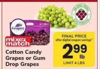 Safeway Cotton Candy Grapes or Gum Drop Grapes offer