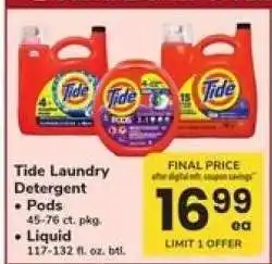 Safeway Tide Laundry Detergent offer