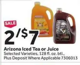 Stop&Shop Arizona Iced Tea or Juice offer