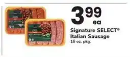 Safeway Signature SELECT Italian Sausage offer