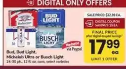 Safeway Bud, Bud Light, Michelob Ultra or Busch Light offer