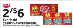 Stop&Shop Sun-Maid yogurt covered raisins offer