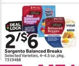 Stop&Shop Sargento Balanced Breaks offer
