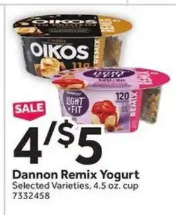 Stop&Shop Dannon Remix Yogurt offer