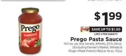 ShopRite Prego Pasta Sauce offer