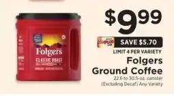 ShopRite Folgers Ground Coffee offer