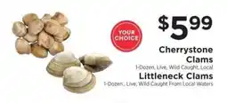 ShopRite Cherrystone Clams or Littleneck Clams offer