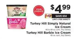 ShopRite Turkey Hill Simply Natural Ice Cream offer