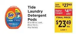 ShopRite Tide Laundry Detergent Pods offer