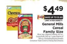 ShopRite General Mills Cereal Family Size offer