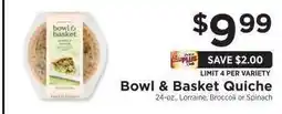 ShopRite Bowl & Basket Quiche offer