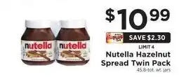 ShopRite Nutella Hazelnut Spread Twin Pack offer