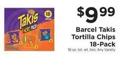 ShopRite Barcel Takis Tortilla Chips 18-Pack offer