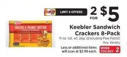 ShopRite Keebler Sandwich Crackers 8-Pack offer
