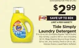 ShopRite Tide Simply Laundry Detergent offer