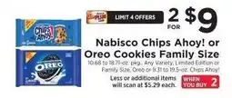 ShopRite Nabisco Chips Ahoy! or Oreo Cookies Family Size offer