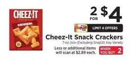 ShopRite Cheez-It Snack Crackers offer