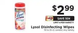 ShopRite Lysol Disinfecting Wipes offer