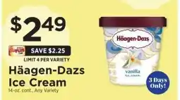 ShopRite Häagen Dazs Ice Cream offer