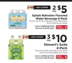 ShopRite Splash Refresher Flavored Water Beverage 6-Pack offer