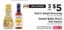 ShopRite Ken's Salad Dressing & Sweet Baby Ray’s Hot Sauce offer