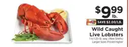 ShopRite Wild Caught Live Lobsters offer