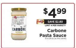 ShopRite Carbone Pasta Sauce offer