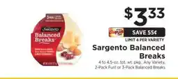 ShopRite Sargento Balanced Breaks offer