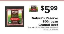 ShopRite Nature's Reserve 80% Lean Ground Beef offer