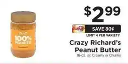 ShopRite Crazy Richard’s Peanut Butter offer