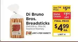 ShopRite Di Bruno Bros. Breadsticks offer
