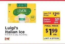 ShopRite Luigi's Italian Ice offer