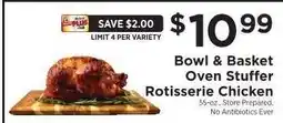 ShopRite Bowl & Basket Oven Stuffer Rotisserie Chicken offer