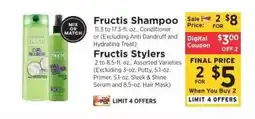 ShopRite Fructis Shampoo & Fructis Stylers offer
