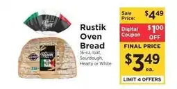 ShopRite Rustik Oven Bread offer