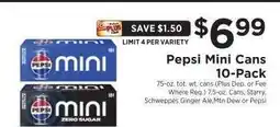 ShopRite Pepsi Mini Cans 10-Pack offer