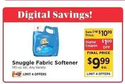 ShopRite Snuggle Fabric Softener offer