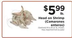 ShopRite Head on Shrimp (Camarones Enteros) offer