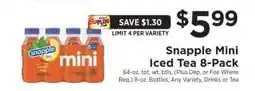 ShopRite Snapple Mini Iced Tea 8-Pack offer