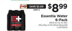 ShopRite Essentia Water 6 Pack offer