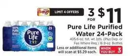 ShopRite Pure Life Purified Water 24-Pack offer