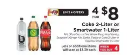 ShopRite Coke 2-Liter or Smartwater 1-Liter offer