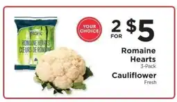 ShopRite Romaine Hearts / Cauliflower offer