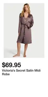Victoria's Secret Victoria's Secret Satin Midi Robe offer