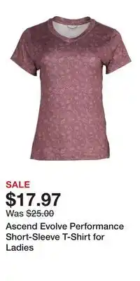 Cabela's Ascend Evolve Performance Short-Sleeve T-Shirt for Ladies offer