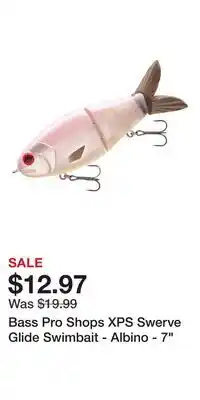 Cabela's Bass Pro Shops XPS Swerve Glide Swimbait - Albino - 7 offer