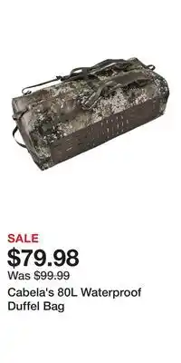 Cabela's Cabela's 80L Waterproof Duffel Bag offer