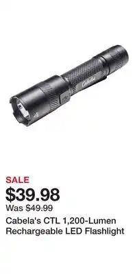Cabela's Cabela's CTL 1,200-Lumen Rechargeable LED Flashlight offer